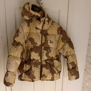 Stussy Kids Desert Camo Puffer Jacket - Brown and Tan